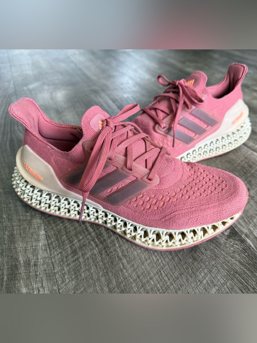 Adidas Ultra 4DFWD Shoes Womens 7 Pink Running Training Gym Sneakers